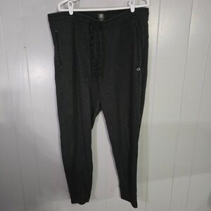 Gap GapFit Joggers Mens XL Gray Heathered Activewear Sweatpants Drawstring Zip